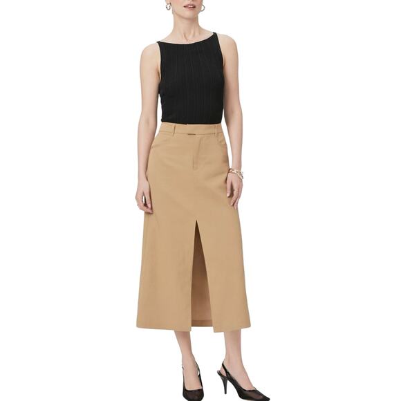 NWT Paige Tan Utility Midi Skirt - Size 6 - Picture 4 of 7
